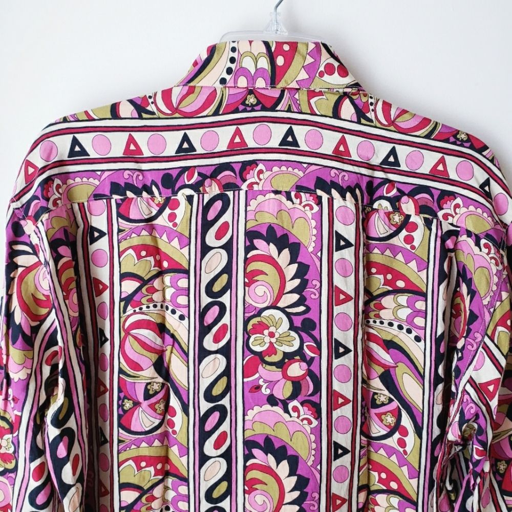 D'amico Italy Multicolor Print Button Shirt - Picture 7 of 10